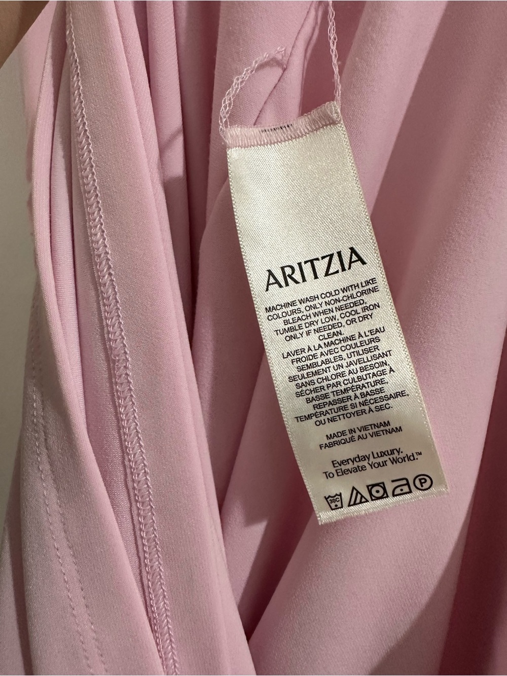 ARITZIA Smooth Matter Tango Sleeveless Cowl Neck Maxi Dress Milkshake Pink EUC - Picture 9 of 13
